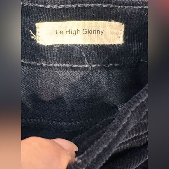 Frame Denim Skinny Stretch Velvet cords  Size 24 Navy Blue - Picture 6 of 10